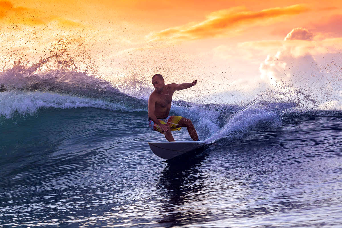 Surfing In Seminyak Beach